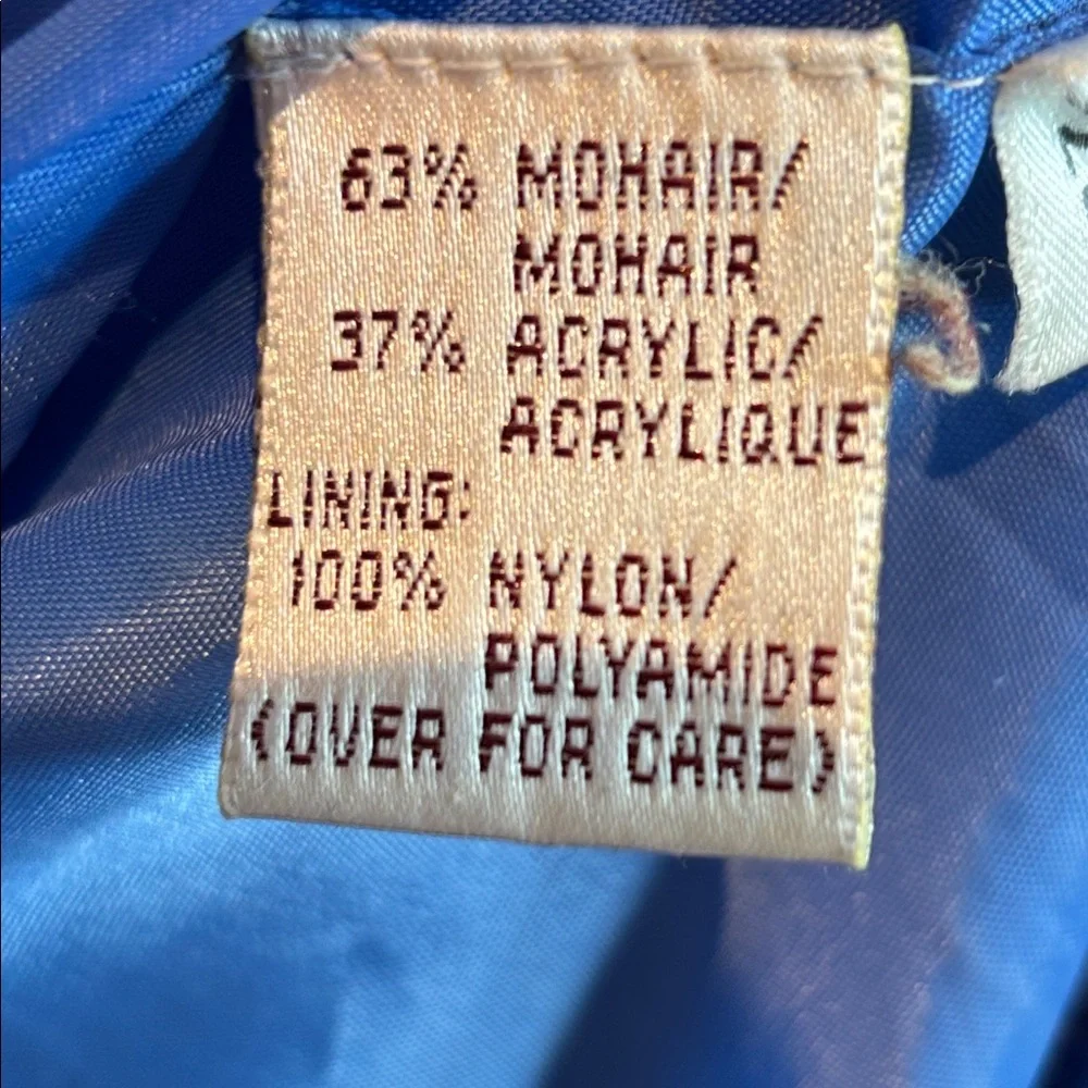 Vintage Colorful Patterned mohair Women's cardigan Sweater size medium - Picture 6 of 12